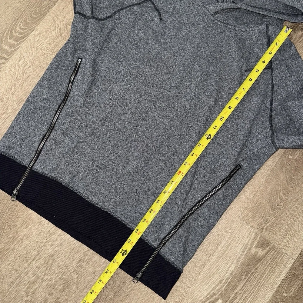 Lululemon Om & Roam Pullover Hoodie Women's 6 Grey Black Zip Bottom Stretch